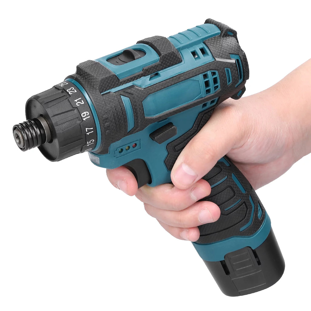 12 V Adjustable Torque 2 Speed Electric Screwdriver Kit J663568