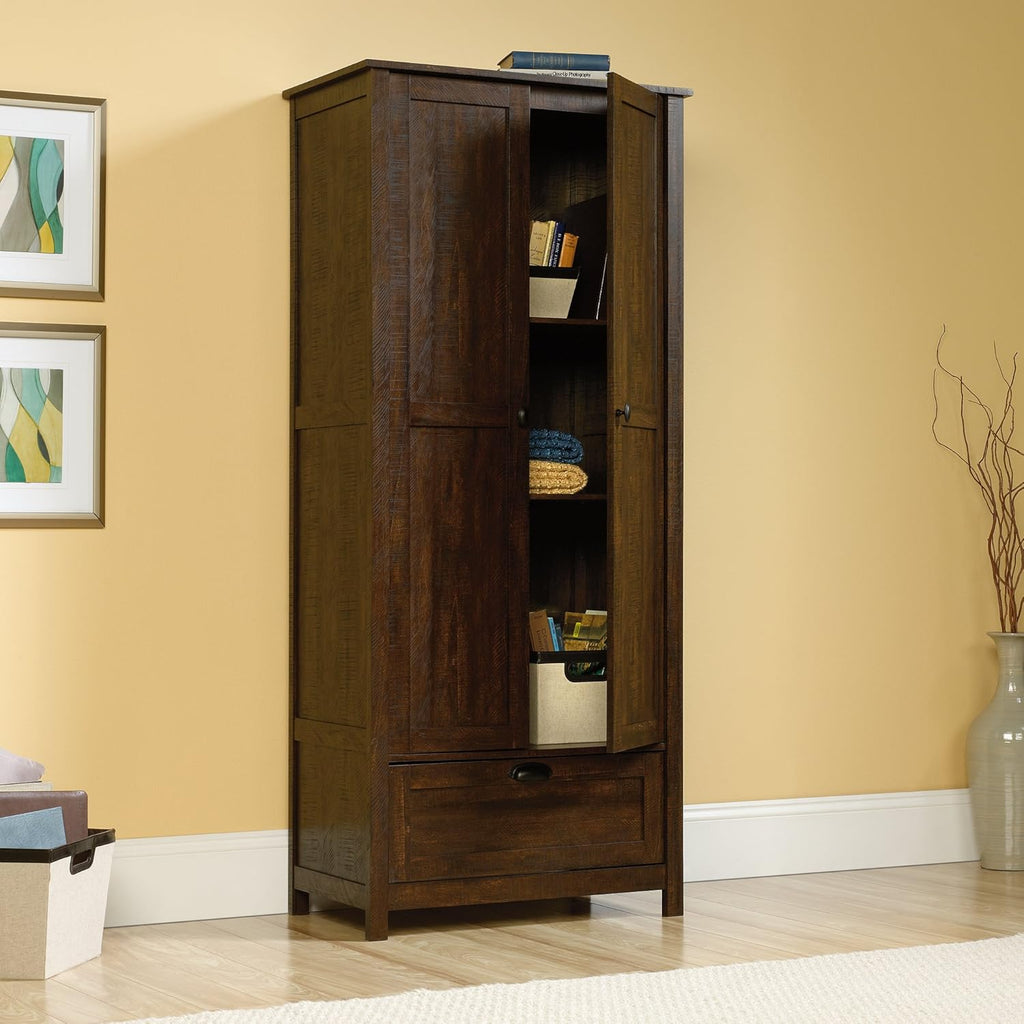 Rustic Walnut Storage Cabinet C615201