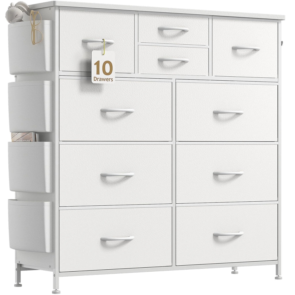White 10 Drawer Dresser L417092