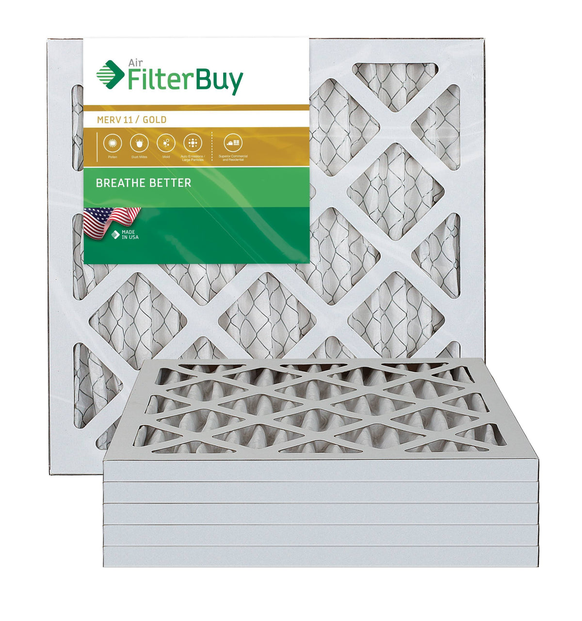 10x18x1 Pleated AC Furnace Air Filter, Pack of 6 U747