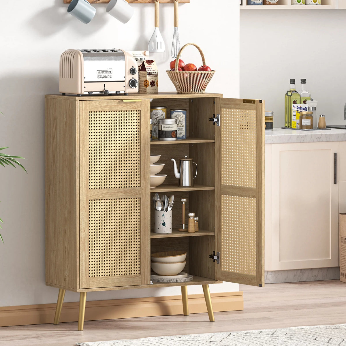 Rattan Storage Cabinet H443