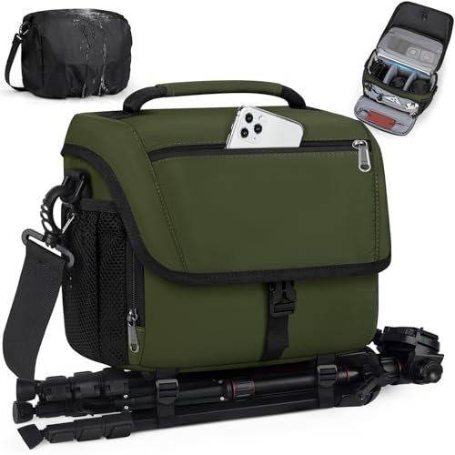 Black Waterproof Camera Sling Bag with Tripod Holder P366