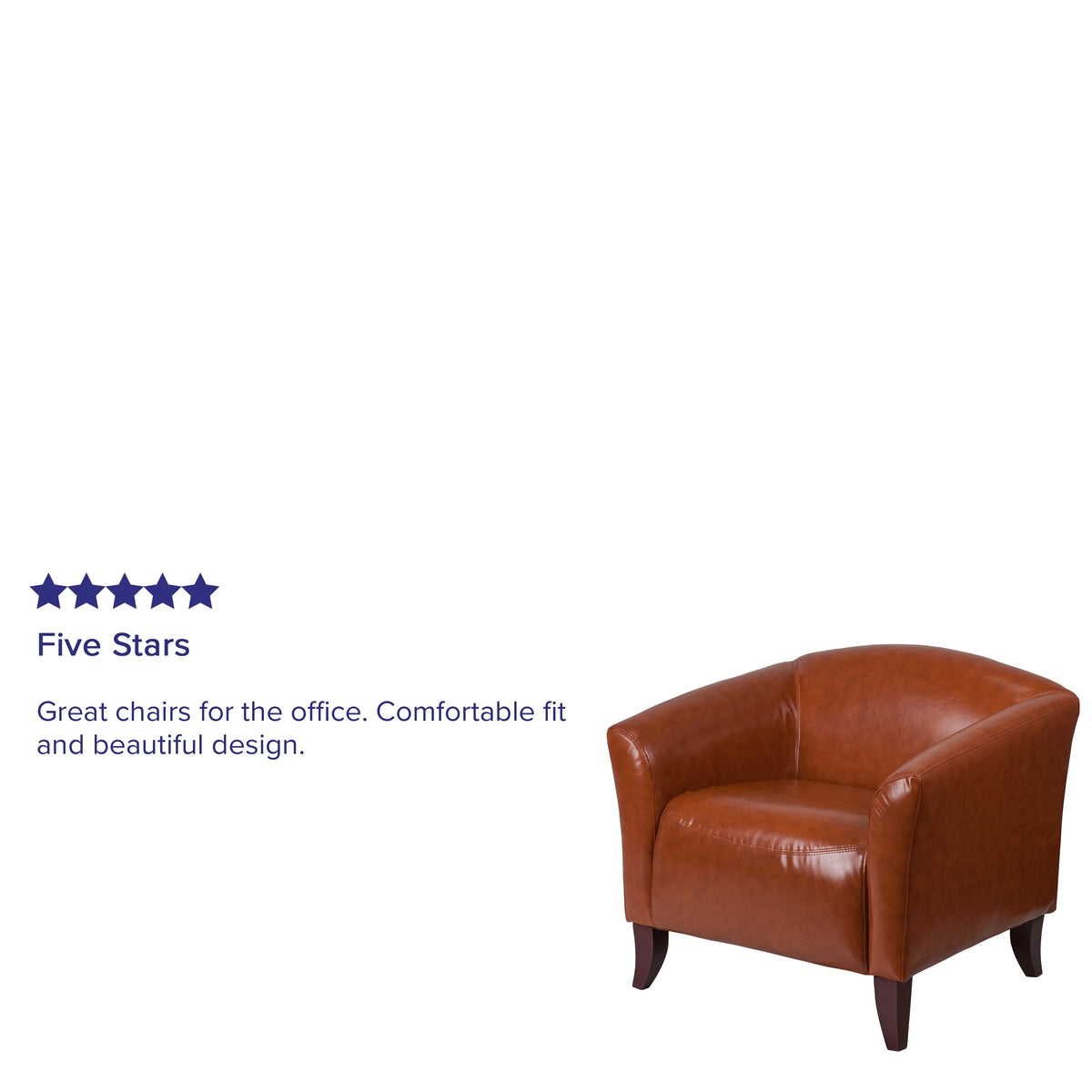 Cognac LeatherSoft Chair P30030