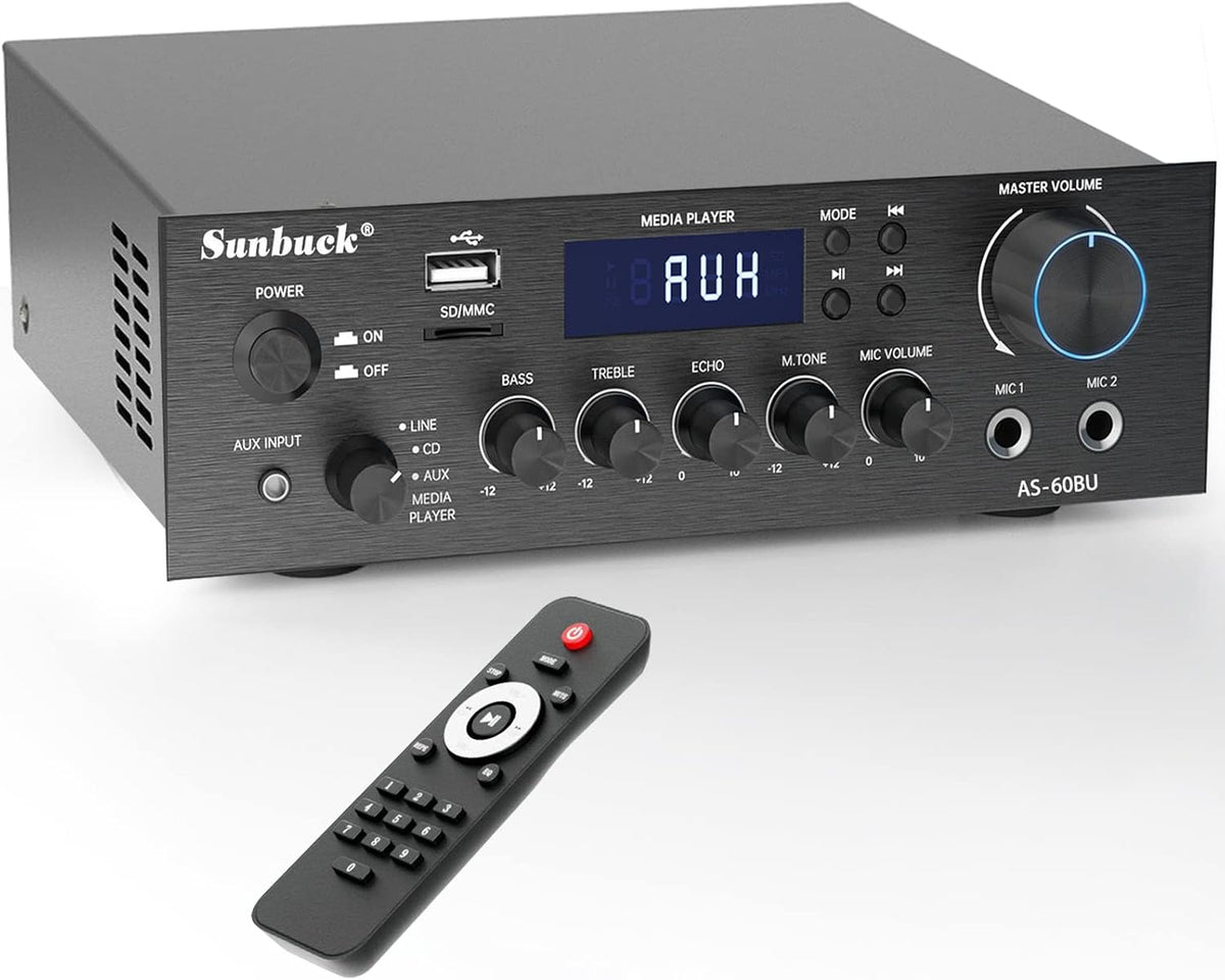 180W Wireless Bluetooth Stereo Amplifier with Remote Control O289511