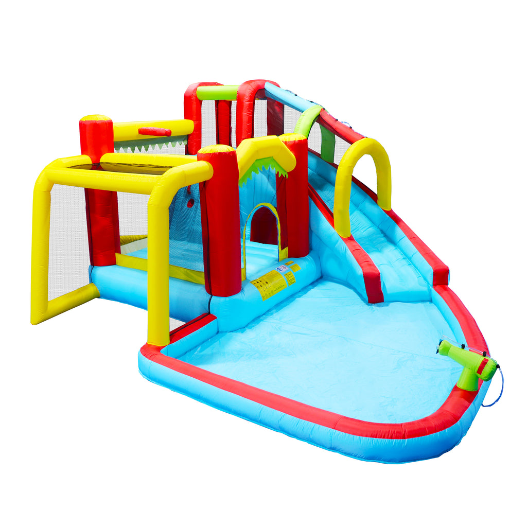 7 in 1 Inflatable Water Park Bouncer with Splash Pool E13345