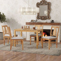 5-Piece Wooden Dining Table Set with 4 Upholstered Chairs D428130
