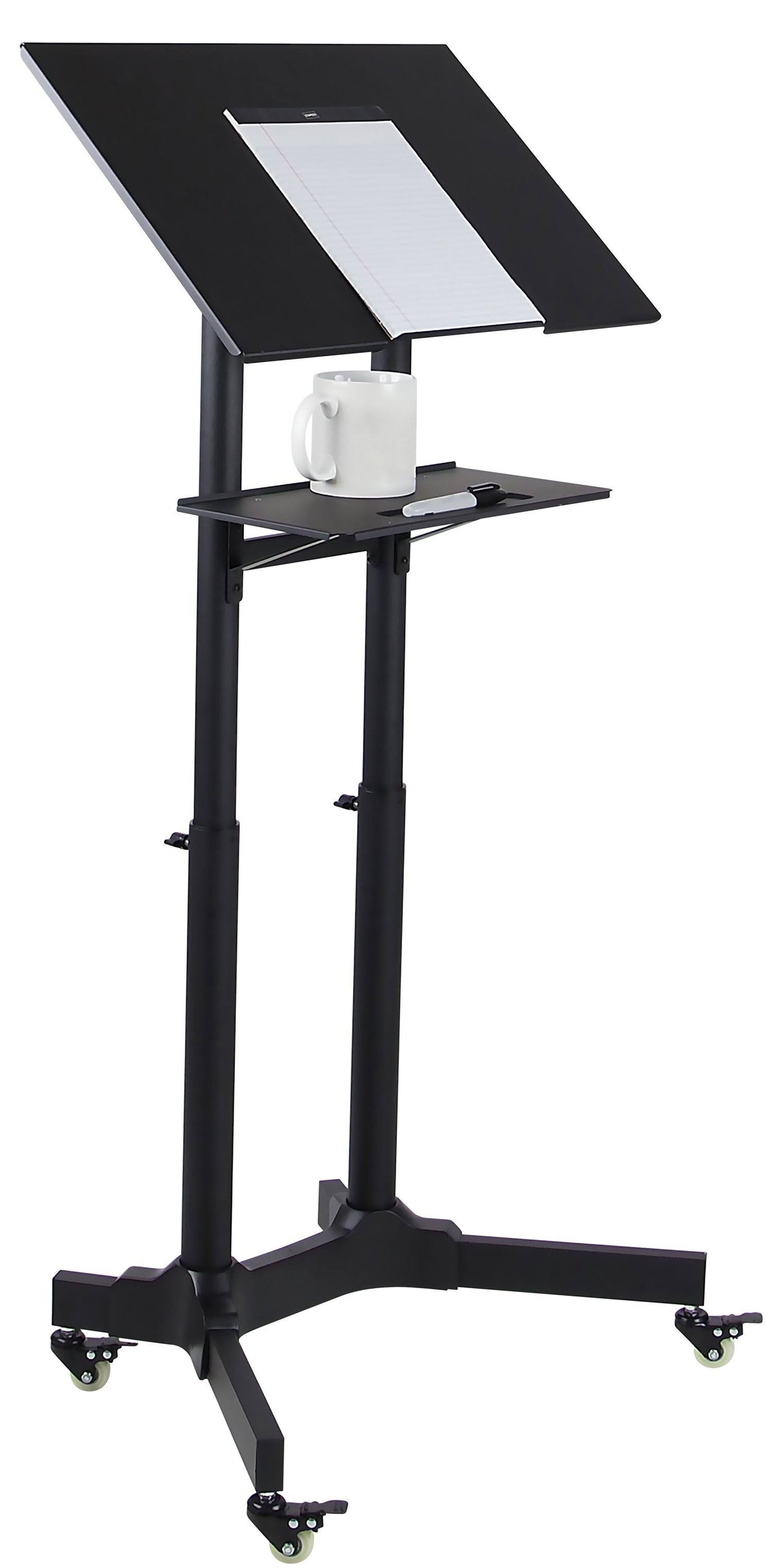Mobile Standing Height Desk with Caster Wheels T4478