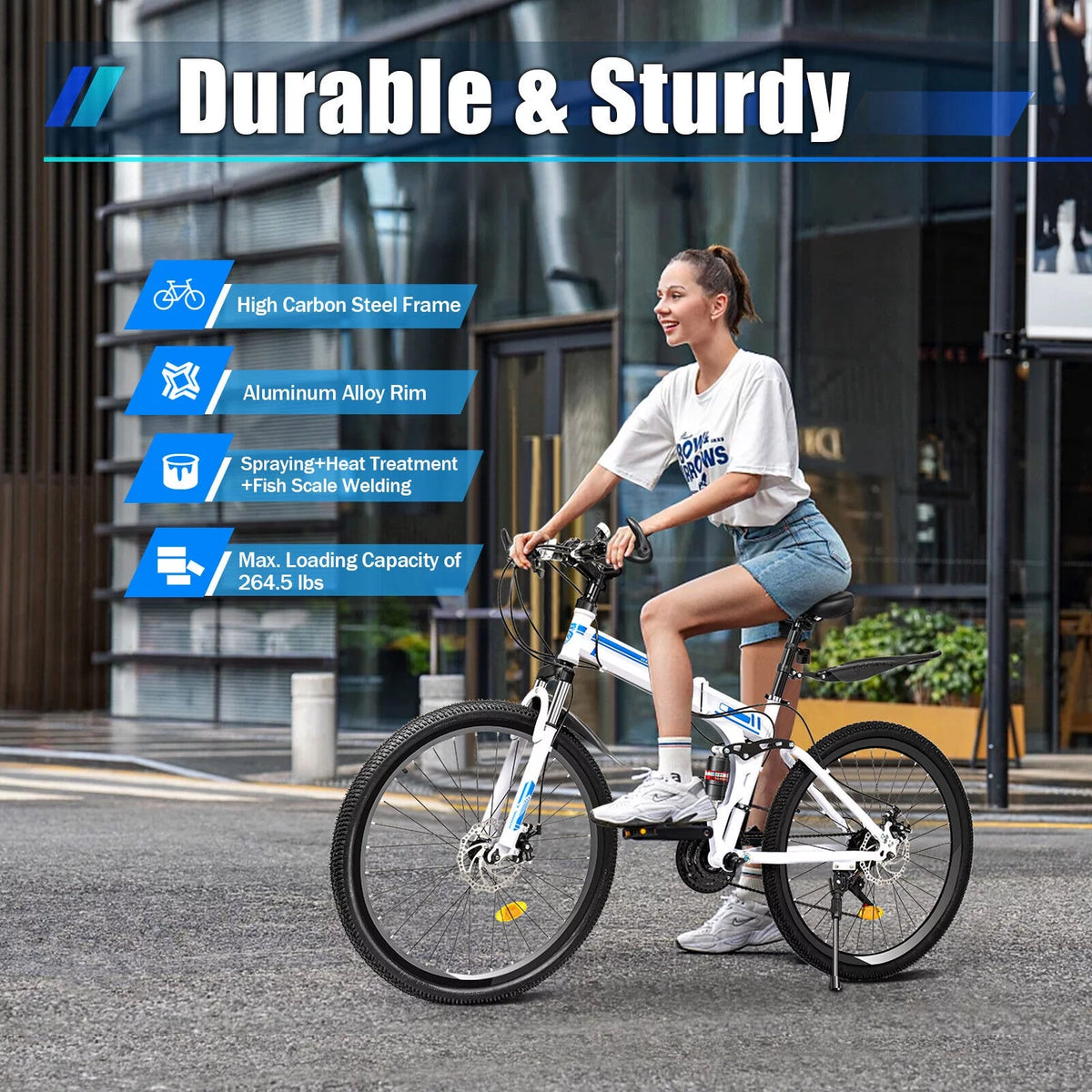 26 21-Speed Folding Mountain Bike R780306