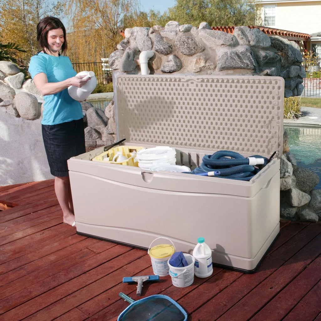 Heavy-Duty 130 Gallon Plastic Deck Box M820124