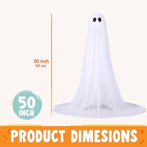 2 Pack 50'' Light Up Ghost Halloween Decor G681