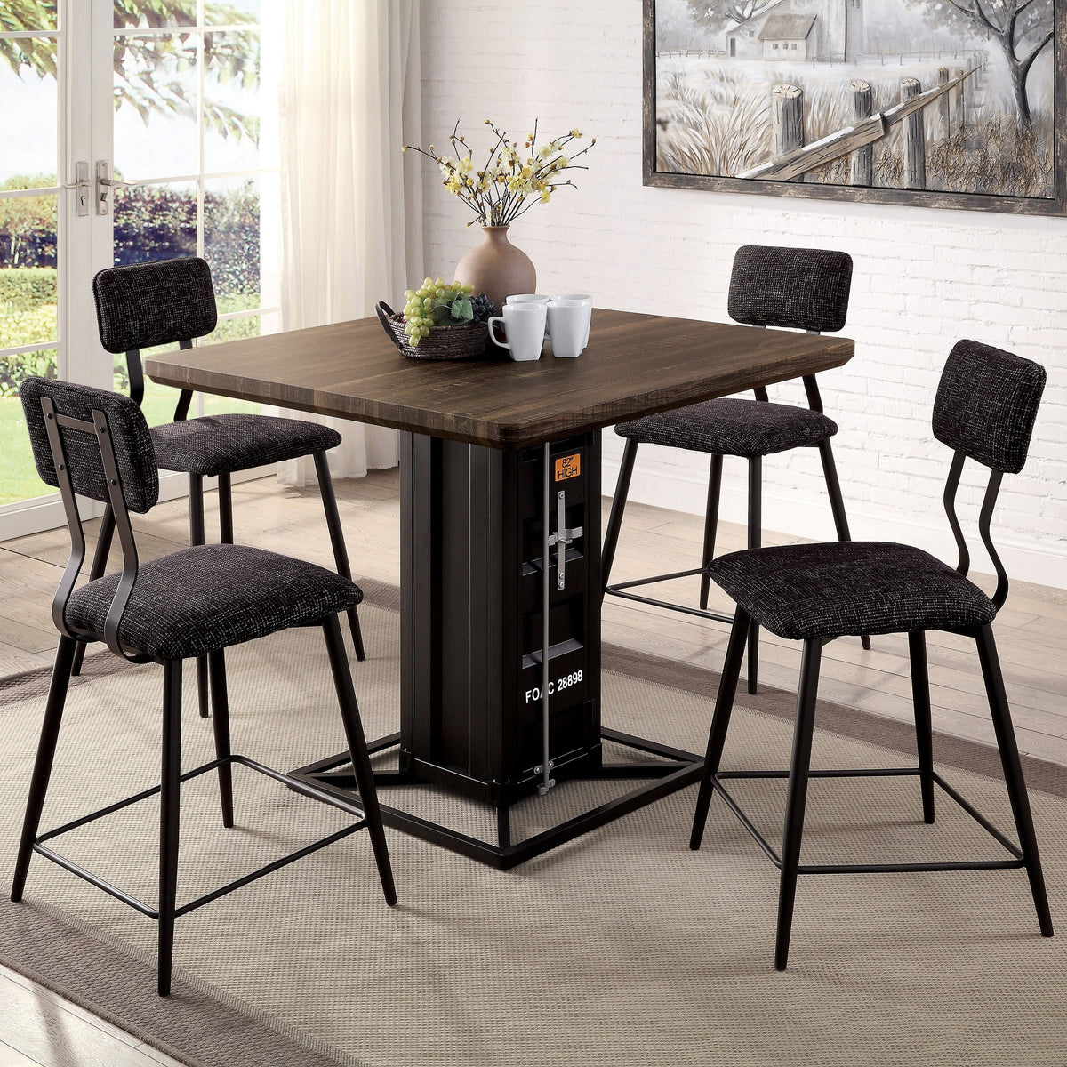 Walnut Wood Counter Height Table C881641