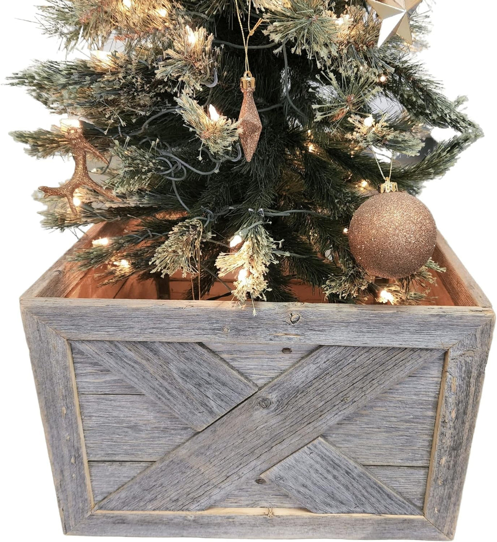 Reclaimed Wood Christmas Tree Collar U348
