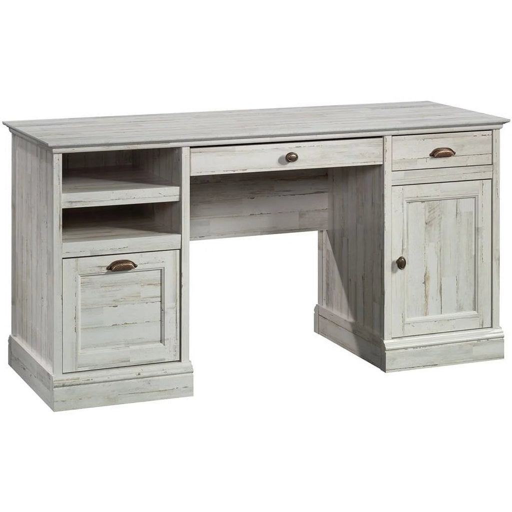 White Plank Finish Executive Desk F53194