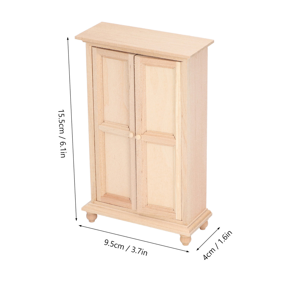 Wooden Vintage Miniature Wardrobe Cabinet L6891
