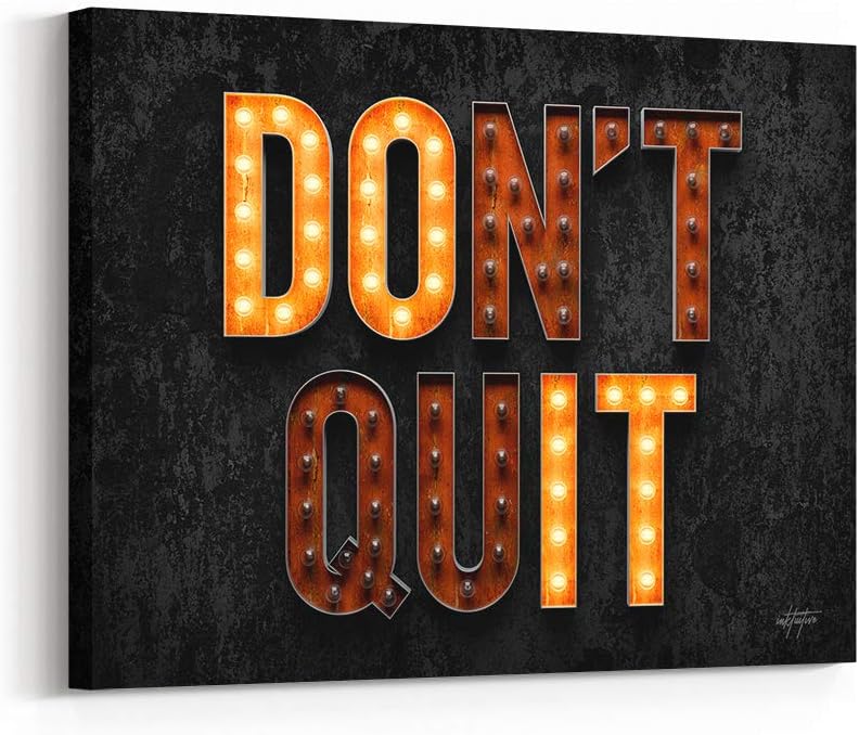 16 x 12 Inches Motivational Canvas Print X722