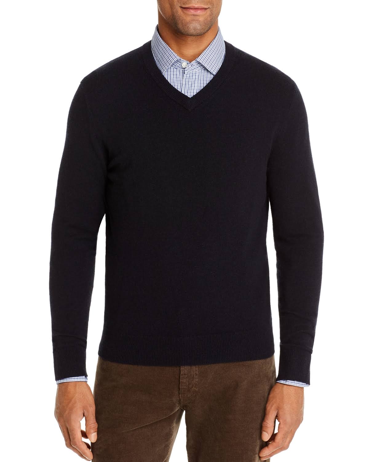 Ivory Cashmere V-Neck Sweater I447