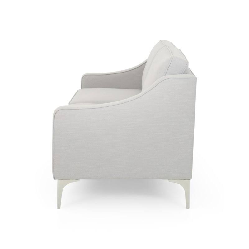 Pebble Gray and Silver Fabric Sofa T675515