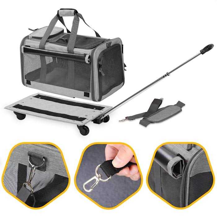 Pet Carrier with Detachable Wheels G5918