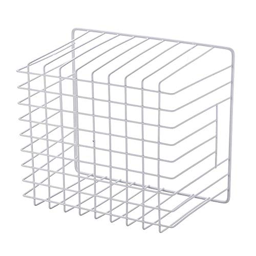 Large Wire Storage Baskets with Handles, Pearl White, Set of 3 I52003