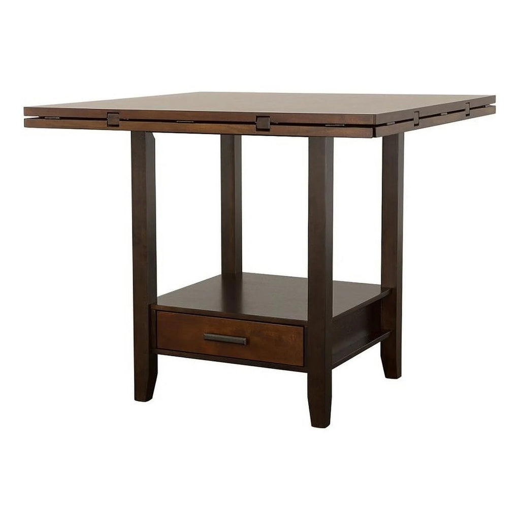 Wood Round Counter Height Drop Leaf Table K692