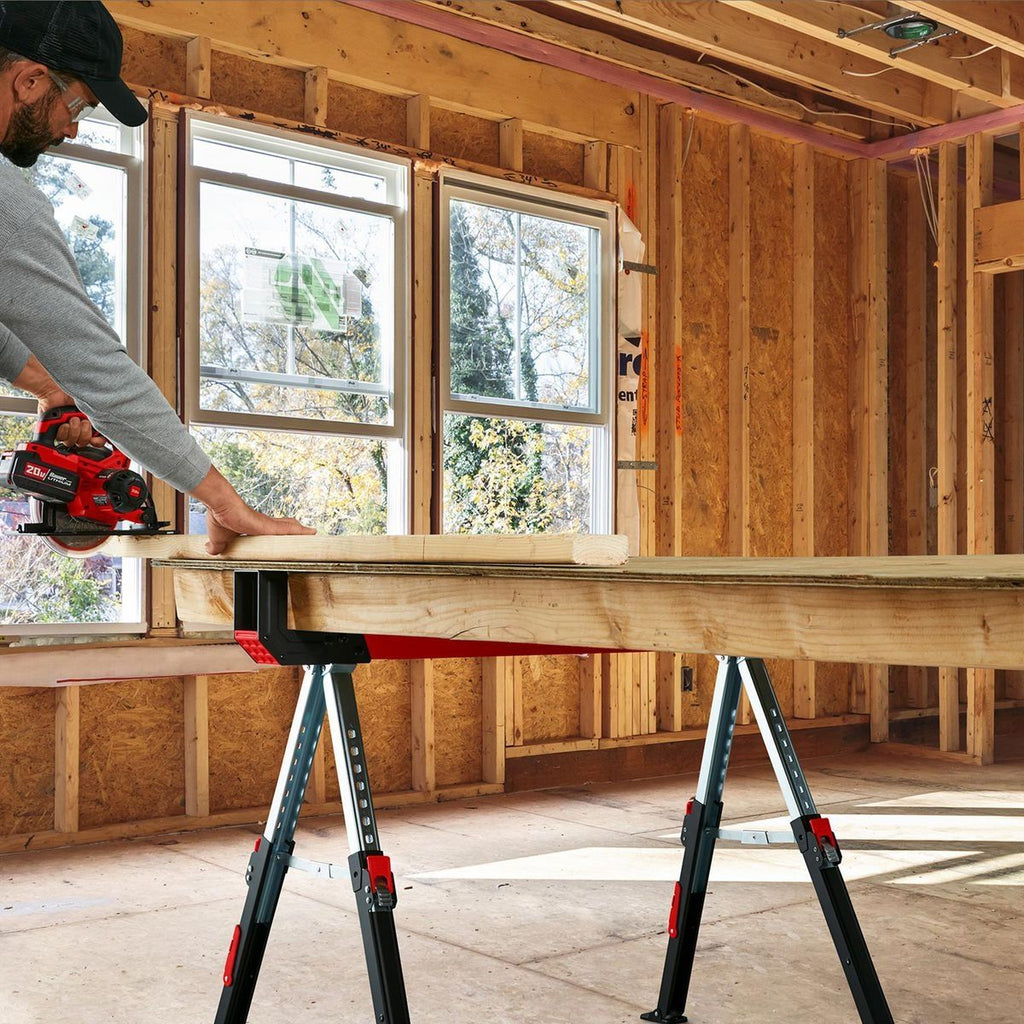 32 in. Steel Adjustable Sawhorse, 1300 lb. Capacity O290
