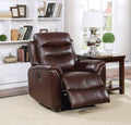 Brown Leather Power Recliner P417910