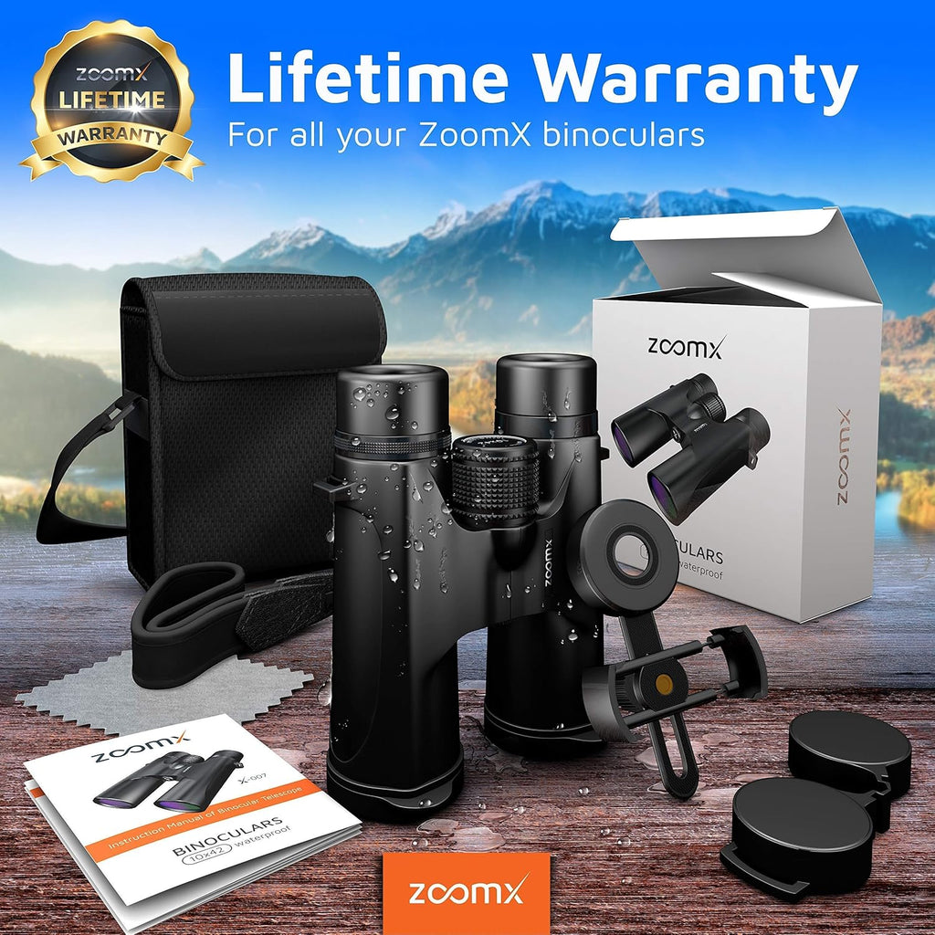10x42 Waterproof HD Binoculars with Carrying Bag B506732
