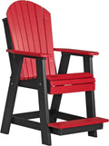 Red on Black Recycled Plastic Adirondack Chair Q74317