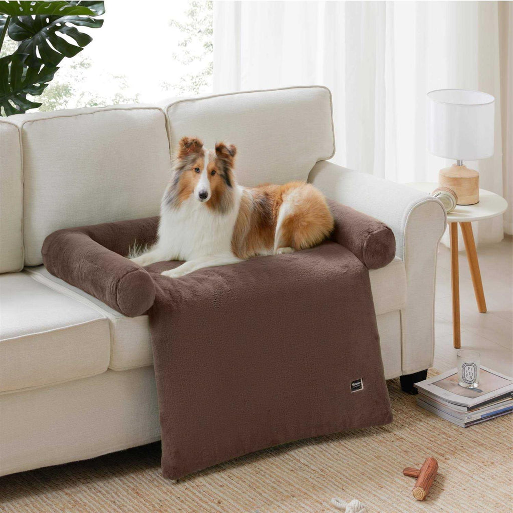 Calming Dog Sofa Cover Bed Faux Fur Pet Couch Protector Y90430