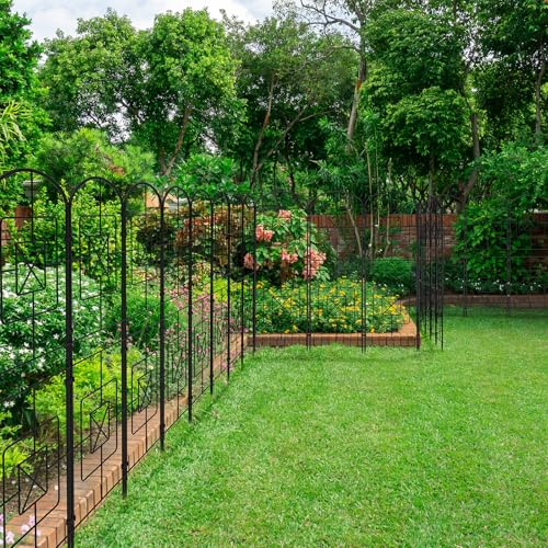 Decorative Garden Fence 10 Pack Rustproof Metal G738961