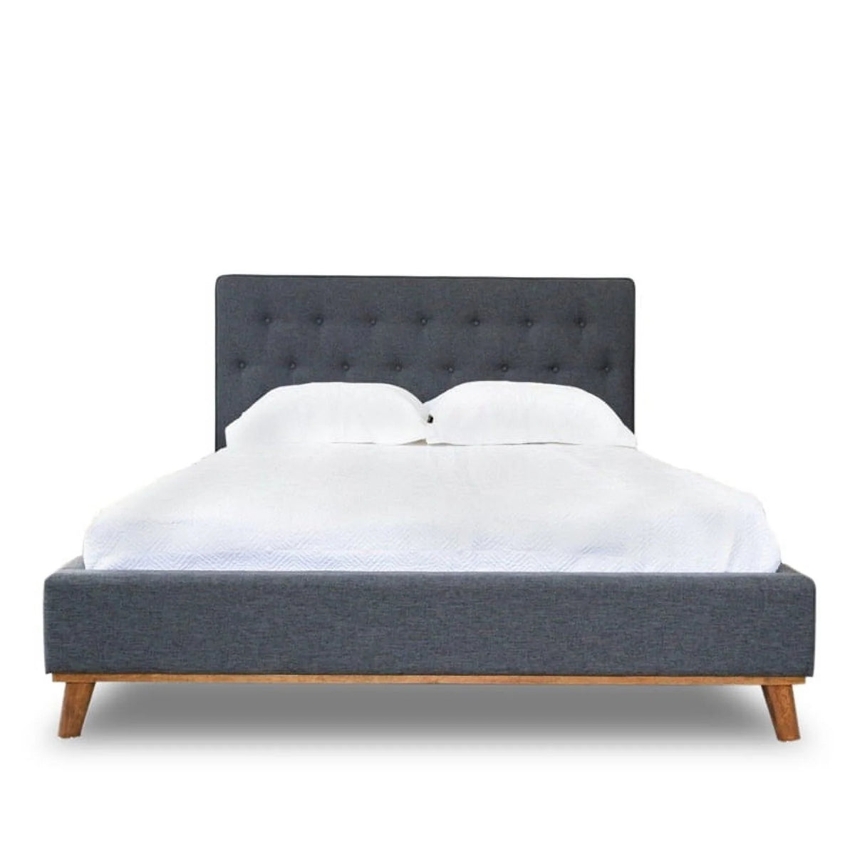 Queen Platform Bed 2 Nightstands 5-Drawer Dresser 4 Piece Set U35357
