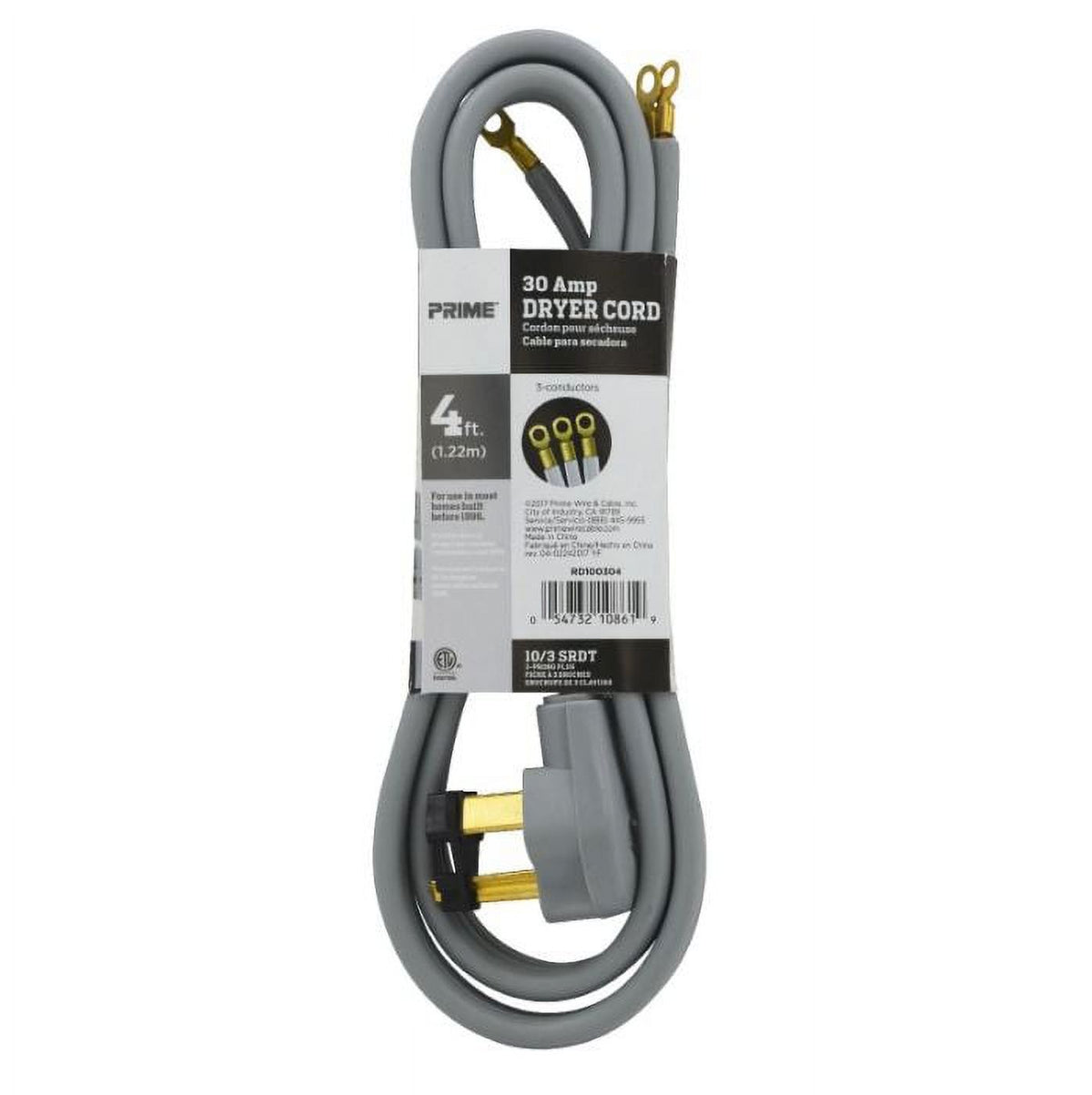 3 Pack 30 Amp 3-Wire Dryer Cord K723