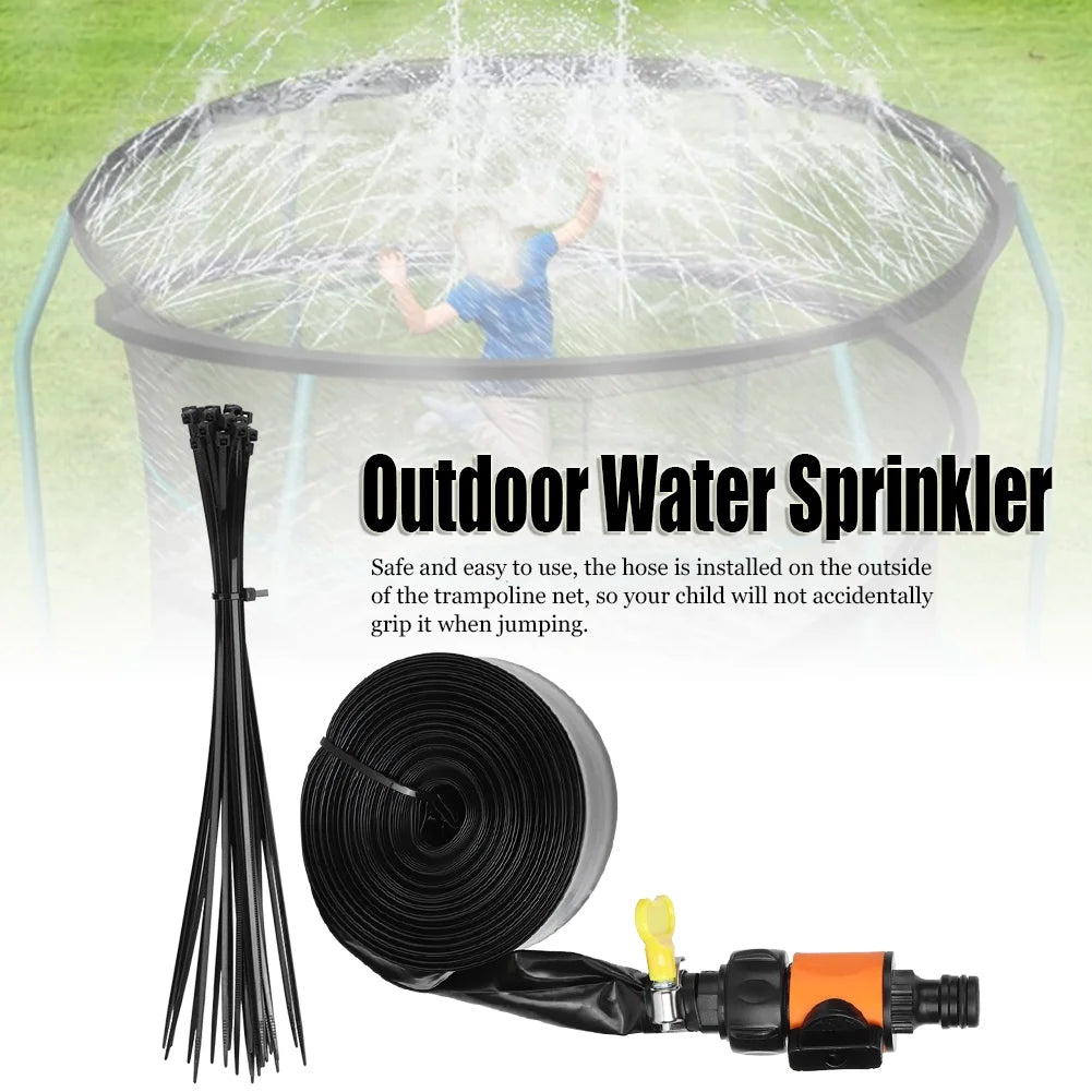 Rociador de agua de trampolín al aire libre PVC Naranja 15m M93860