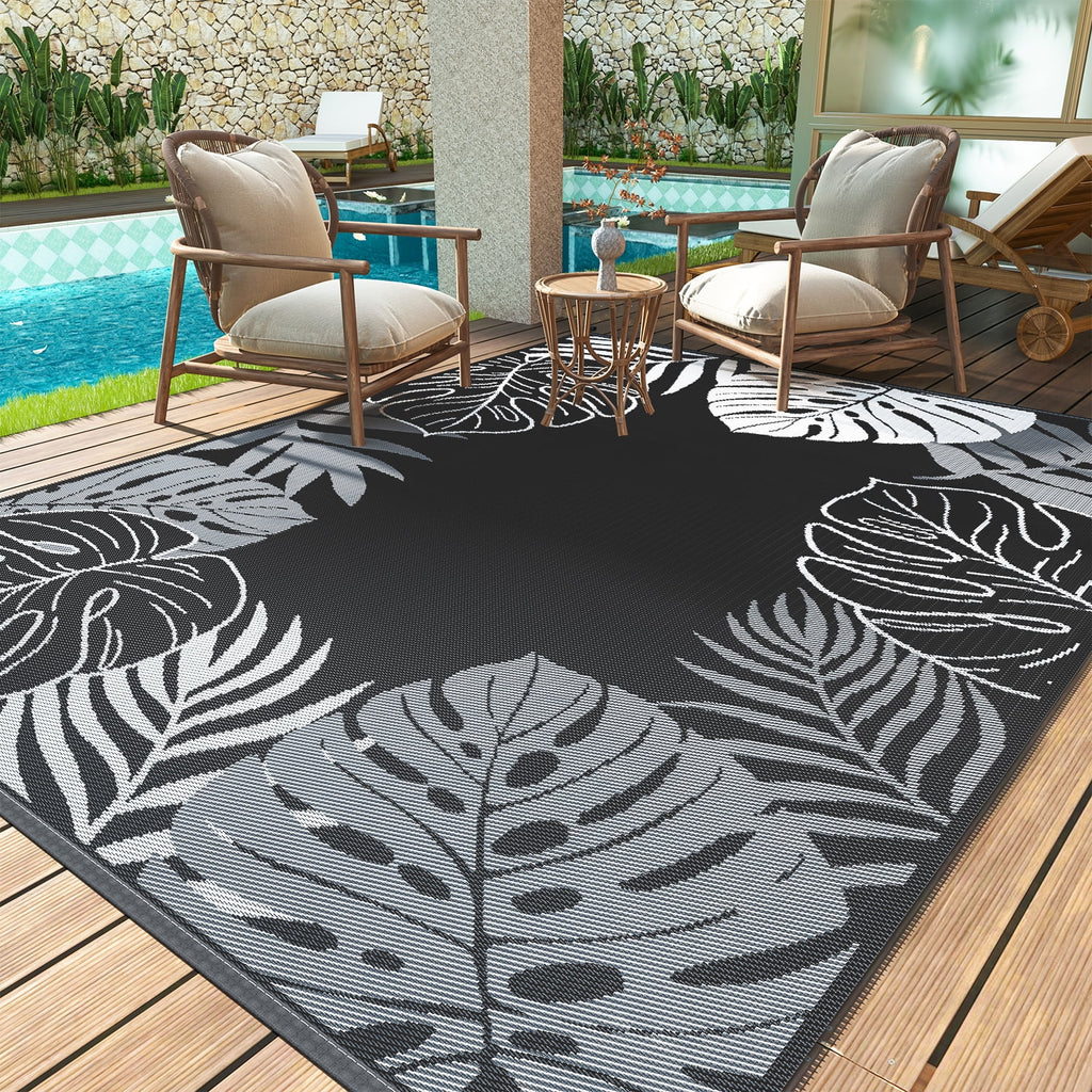 6x9 Waterproof Reversible Outdoor Rug E666