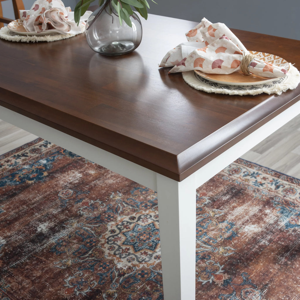 5-Piece Cherry and White Dining Set Z435