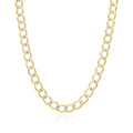 18K Gold Over Silver Diamond-Cut Cuban Chain Necklace 20"-26" S725