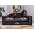 Charcoal Leatherette Sofa Cat & Dog Bed X924