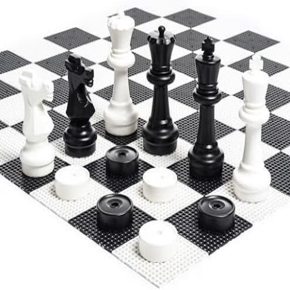 Giant Chess Set Bundle with Board & Checker Set V818454