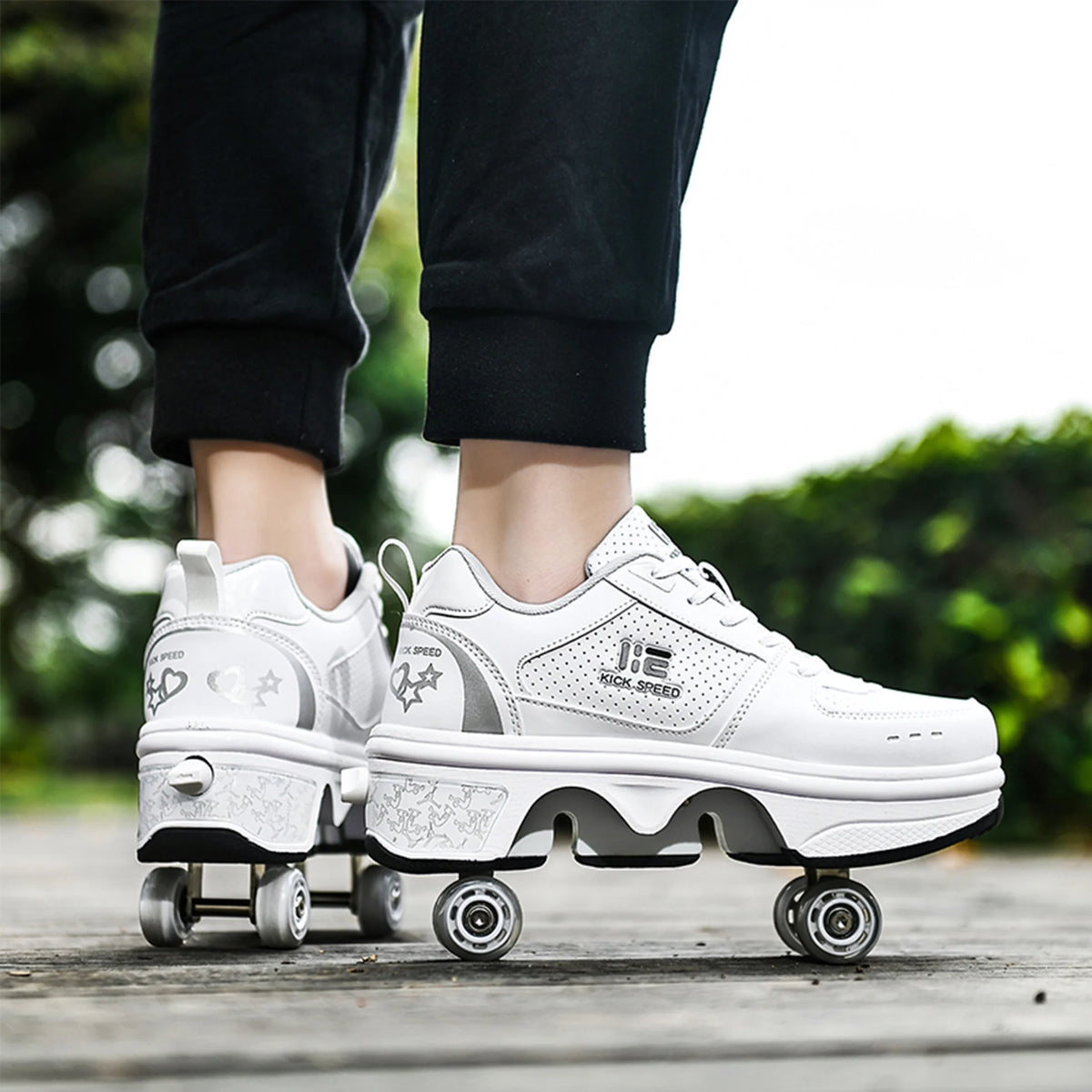 Roller Skate Shoes 2-in-1 Invisible Roller Skates Q18199