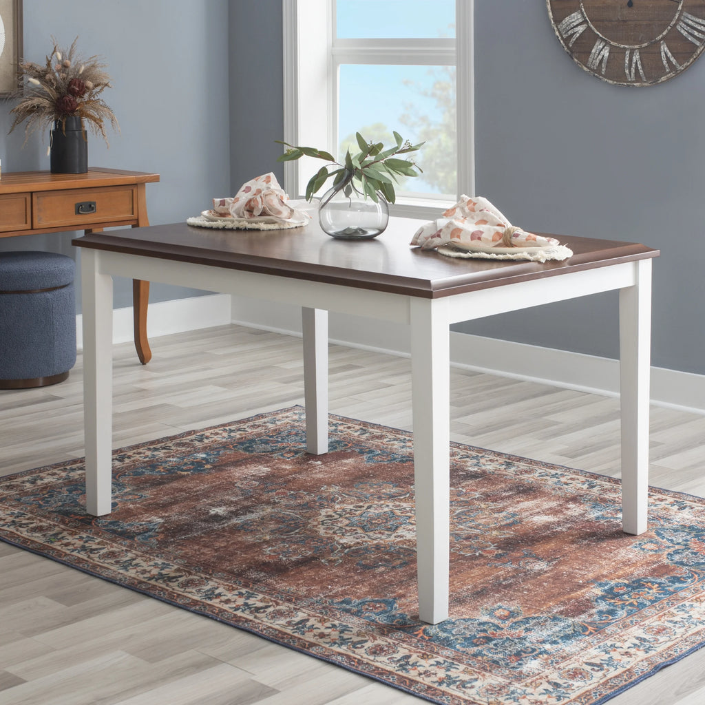 5-Piece Cherry and White Dining Set Z435