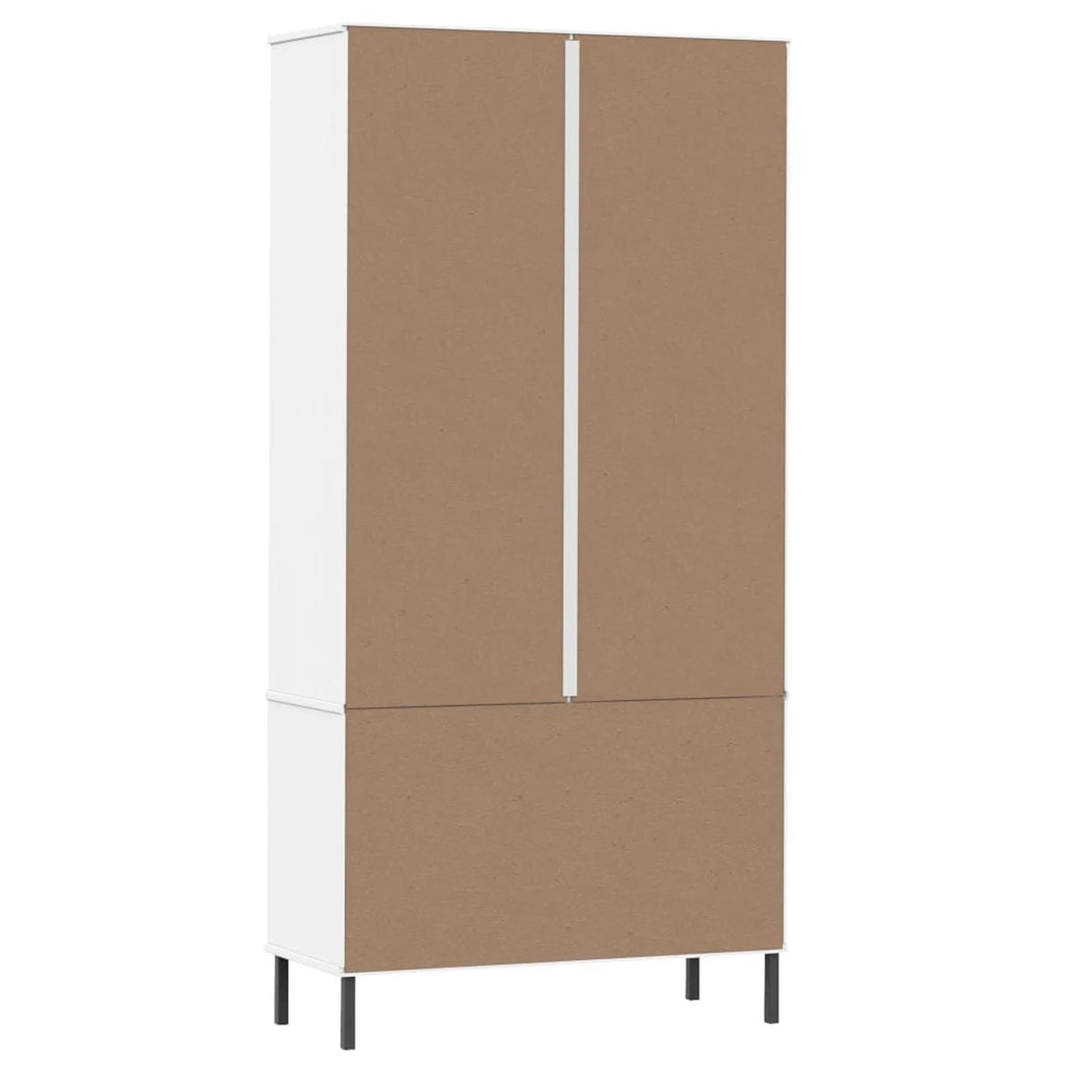 Pine Wood Bookcase with 2 Doors Cabinet and 2 Storage Drawers O302830