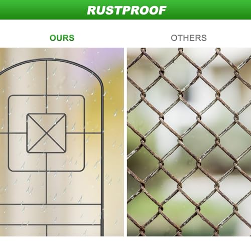 Decorative Garden Fence 10 Pack Rustproof Metal G738961