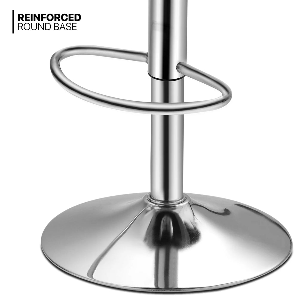 Set of 2 Height Adjustable Faux Leather Bar Stools F644172