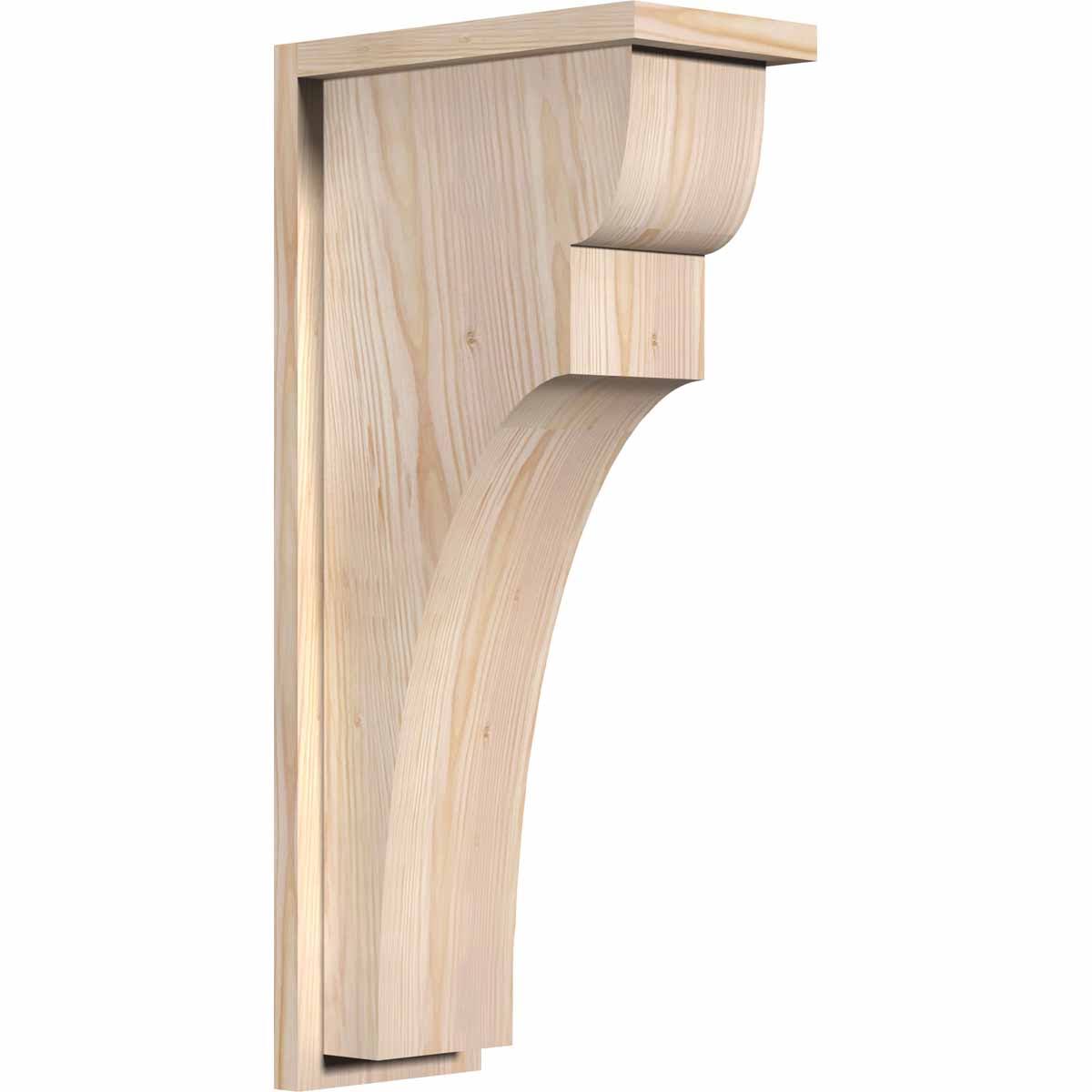 Yorktown Smooth Corbel with Backplate, Douglas Fir U9607