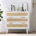 Modern 3 Drawer Rattan Wooden Dresser R129824