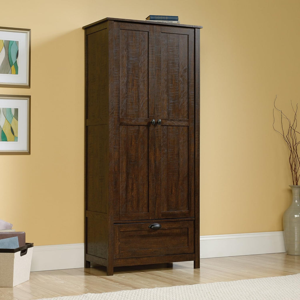 Rustic Walnut Storage Cabinet C615201