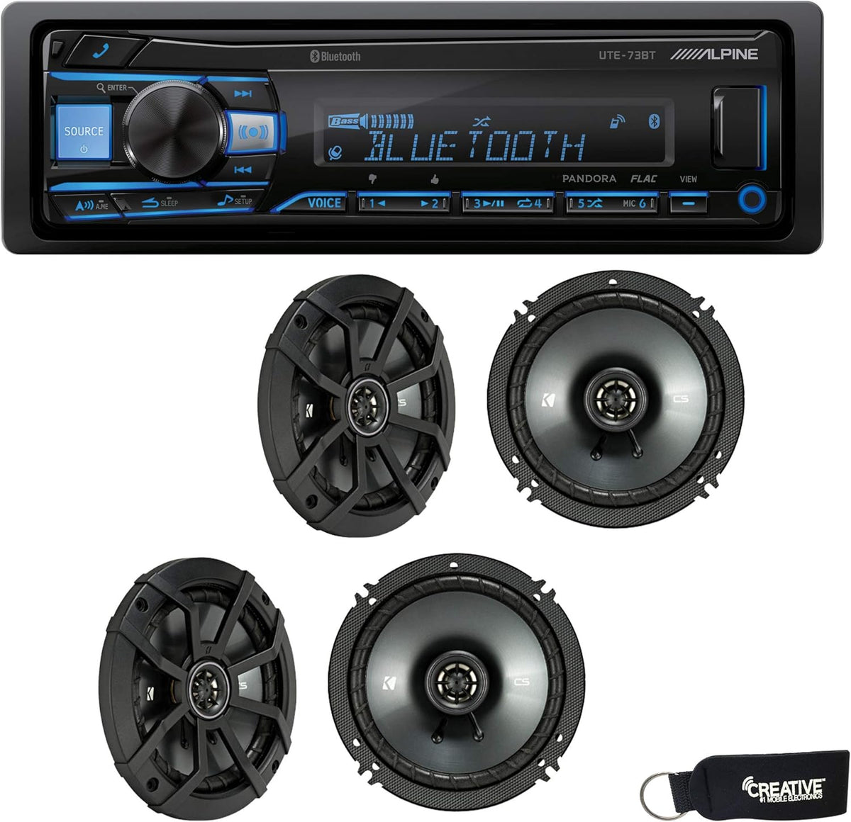 Bluetooth Receiver and Two Pairs of 6.5" Coaxial Speakers F357806