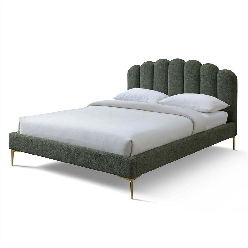 Forest Green Queen Platform Bed E63538
