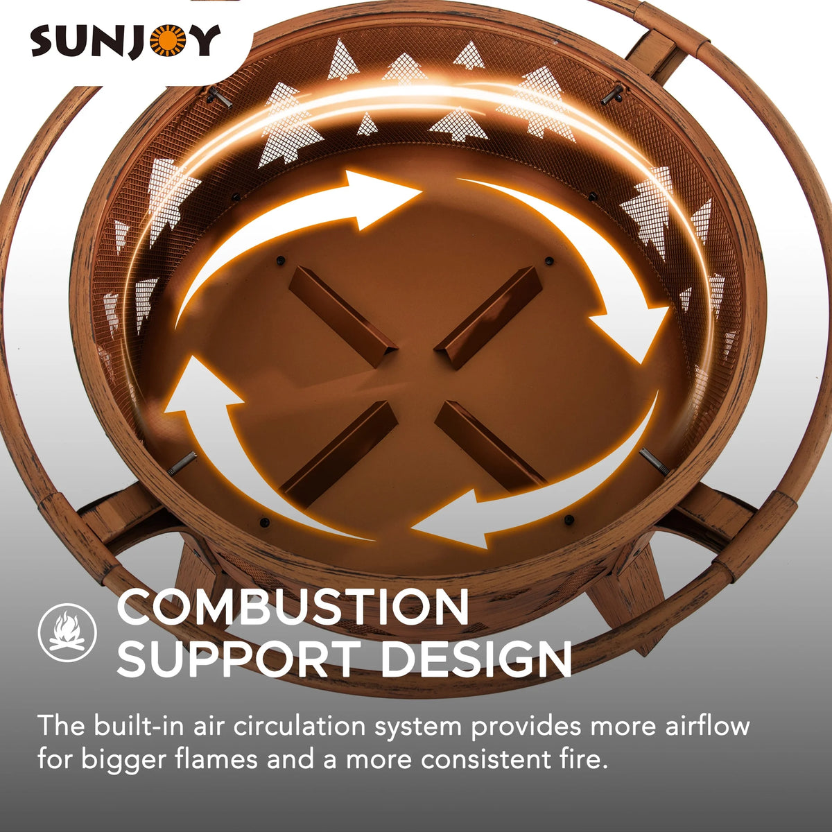 30 in. Outdoor Wood-Burning Steel Fire Pit with Spark Screen and Poker V43230