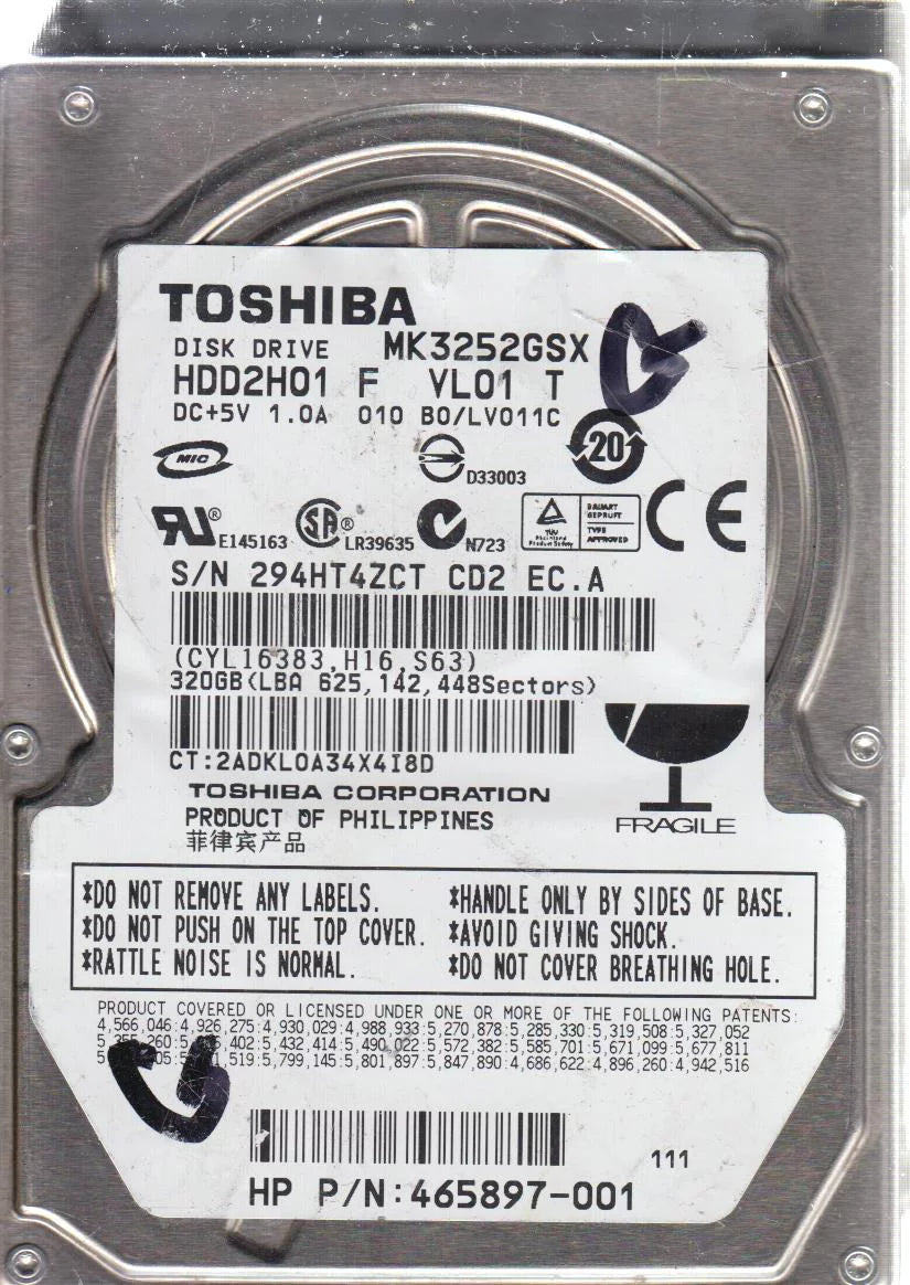 320GB SATA 2.5 Hard Drive U611796